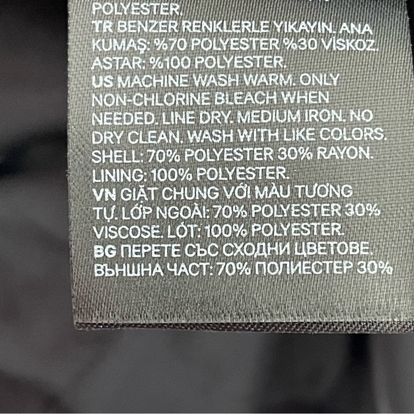 H&M Black Twill Coat Trench Jacket - Picture 8 of 8